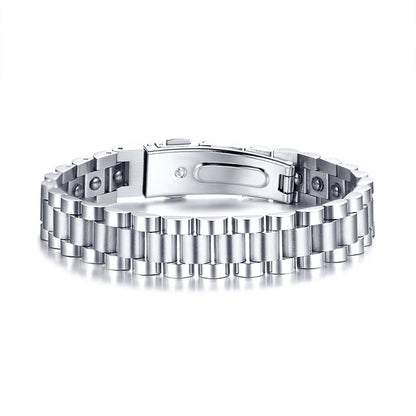 Watch Brands Health Care Hematite Energy Power Male Casual Jewelry Hombre Stainless Steel Men Bracelet