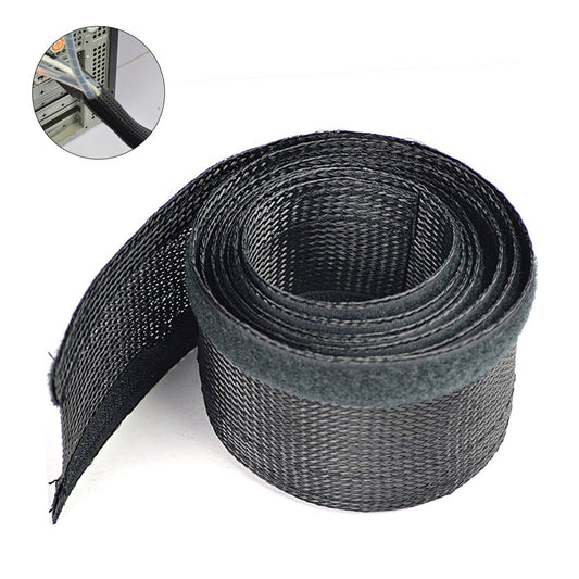 brand new SOONHUA 2m DIY Cable Management Sleeve Wire Wrap Hider Cord Cover Organizer Protector for TV PC Home Theater