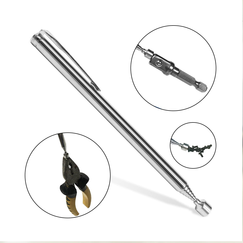 Mini Portable Telescopic Magnetic Magnet Pen Pick Up Rod Stick Extending Magnet Handheld Pick Up Mini Pen Hand Tools Sets