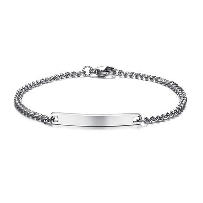 Vnox Adjustable Length Kids Babi ID Bracelets Anti Allergy Stainless Steel Girl Boy Children Anti Lost Jewelry Custom Name Phone
