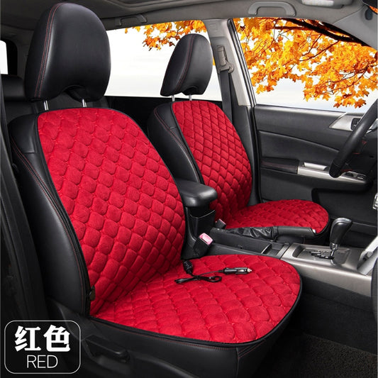 12V Heated Car Seat Cover Cushion Winter Plush Heater Warmer Control Temperature Electric Heating Seat Pad