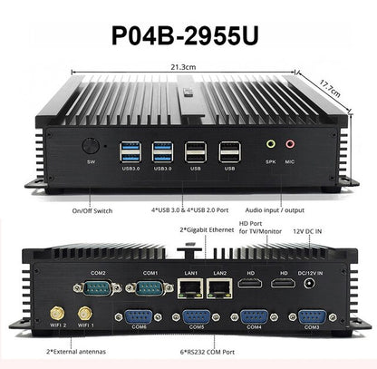Intel Core i5 8250u Quad Core minipc dual nuc i7 5500U Windows 10 Linux Industrial Computer COM HDMI VGA j1900 Thin Client