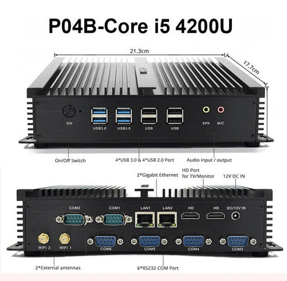 Intel Core i5 8250u Quad Core minipc dual nuc i7 5500U Windows 10 Linux Industrial Computer COM HDMI VGA j1900 Thin Client