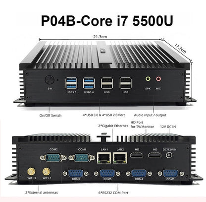 Intel Core i5 8250u Quad Core minipc dual nuc i7 5500U Windows 10 Linux Industrial Computer COM HDMI VGA j1900 Thin Client
