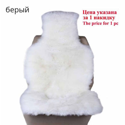 AUTOROWN Luxury Universal Car Seat Covers 100% Australian Sheepskin Autumn Winter Warm Fur Seat Cover Auto Interior Accessories