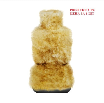 AUTOROWN Luxury Universal Car Seat Covers 100% Australian Sheepskin Autumn Winter Warm Fur Seat Cover Auto Interior Accessories