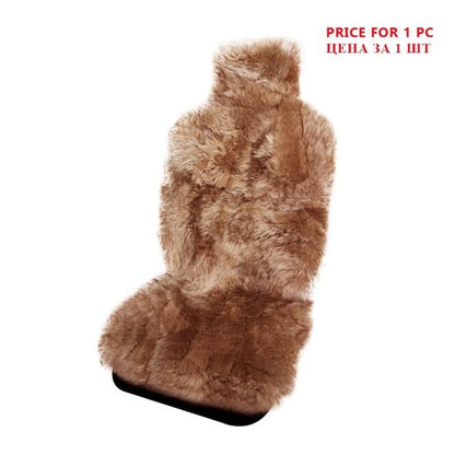 AUTOROWN Luxury Universal Car Seat Covers 100% Australian Sheepskin Autumn Winter Warm Fur Seat Cover Auto Interior Accessories