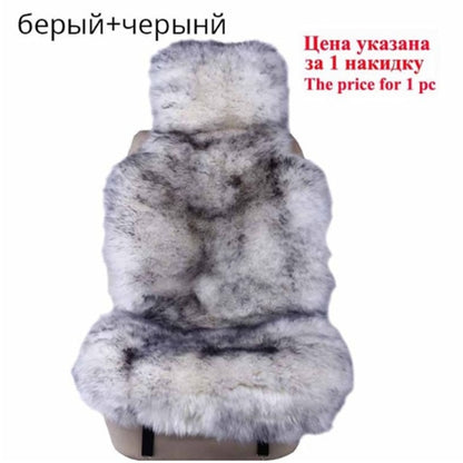 AUTOROWN Luxury Universal Car Seat Covers 100% Australian Sheepskin Autumn Winter Warm Fur Seat Cover Auto Interior Accessories