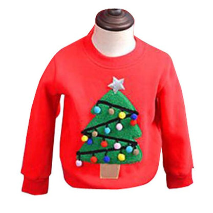 Family Matching Outfits 2020 Winter Christmas Sweater Christmas tree Children Clothing Kid shirt Polar Fleece Warm Family Clothe