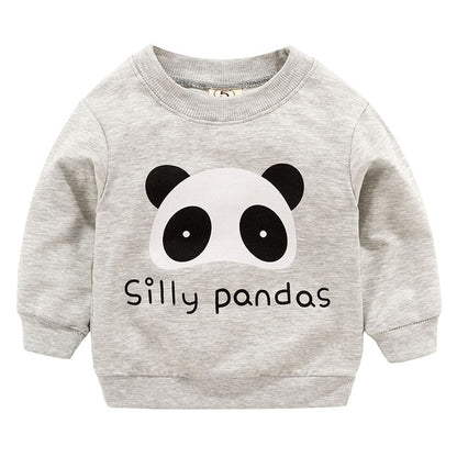 New Baby Boys Girls Sweatshirts Autumn Spring Cartoon Cotton Hoodies Tops Children Kids Long Sleeve T Shirts Blouse Clothes