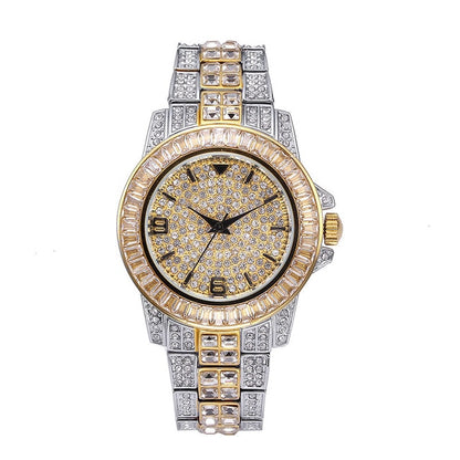 Hip Hop Micro Paved AAA Cubic Zirconia Bling Iced Out Men Gold Bracelet Watch Band Link Chain Bracelets Bangles for Men Jewelry