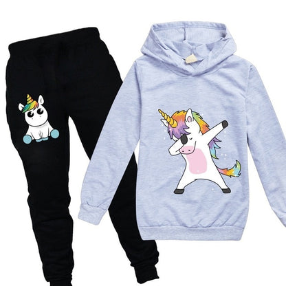 Unicorn Hoodies Kids Sweatshirts Fashion Kids Hooded T Shirt Baby Toddler Girls Coat Kids Clothes Boys Casual Tees Sportswear