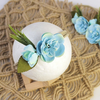 BalleenShiny Princess Flower Headband Newborn Baby Boy Girl Artificial Floral Photography Prop Hair Accessories Infant Headwear