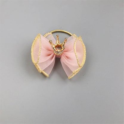 BalleenShiny Baby Girls Bowknot Crown Headband Lace Elastic Princess Hair Band Fashion New Style Children Kids Hair Accessories