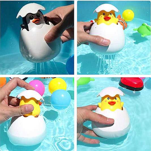 Baby Bathing Toy Kids Cute Duck Penguin Egg Water Spray Sprinkler Bathroom Sprinkling Shower Swimming Water Toys Kids Gift