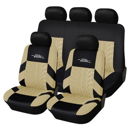 AUTOYOUTH Car Seat Covers Full Set Car Seat Protector Auto Seat Covers Polyester Fabric Universal Fits Most Cars Covers Orange