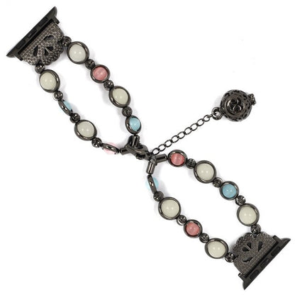 Women Jewelry Watchband For Apple Watch Band 38mm 42mm Agate Luminous For Apple iWatch Strap 40mm 44mm Series 2 3 4 5 Bracelet