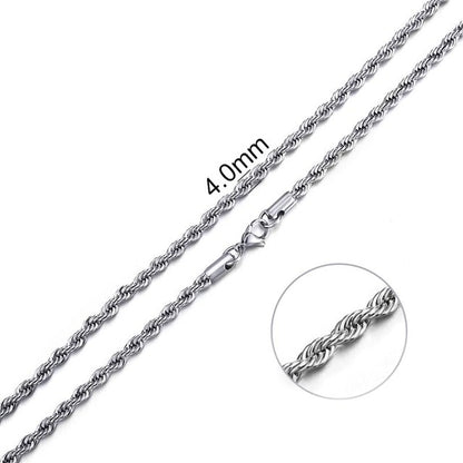 Stainless Steel Chain Necklace for Men Women Curb Cuban Link Chain Black Gold Silver Color Punk Choker Fashion Male Jewelry Gift