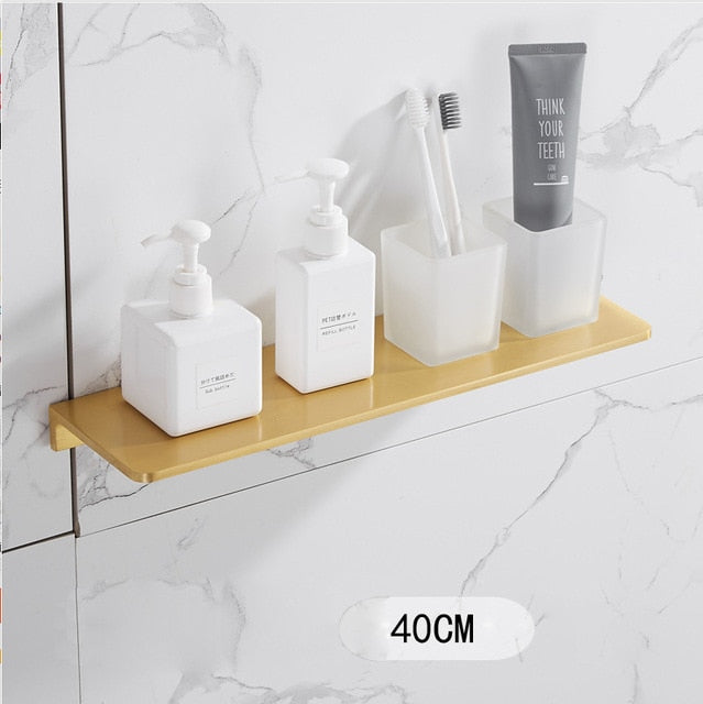 Bathroom Accessories Set Brushed Gold Towel Rack Paper Holder Towel Bar Corner Shelf Toilet Brush holder Hooks Bathroom Hardware