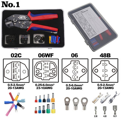 DuPont Terminals Crimp Pliers And Interchangeable Dies Wire Crimper Crimping Tools Ratcheting 7Inch SN-28B SN-48B SN-2 SN-01BM