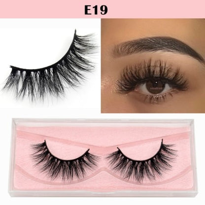 Visofree Eyelashes 3D Mink Lashes natural handmade  volume soft lashes long eyelash  extension real mink eyelash for makeup E01