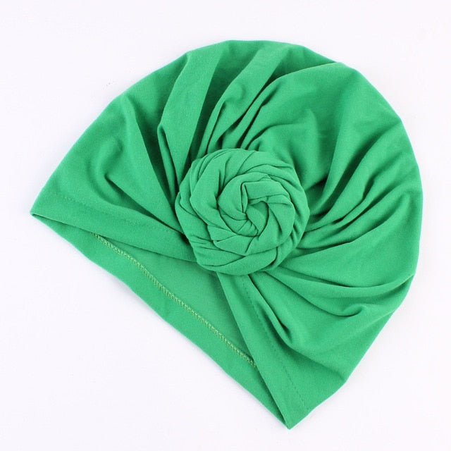 New Mommy And Me Cotton Blend Handmade Hat Women Caps Baby Girls Turban Hats Twist Knot Headwear Hair Accessories