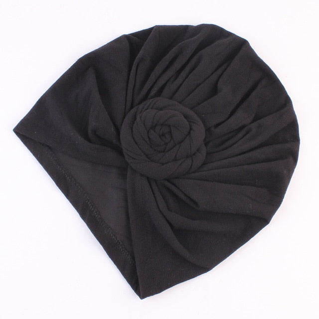 New Mommy And Me Cotton Blend Handmade Hat Women Caps Baby Girls Turban Hats Twist Knot Headwear Hair Accessories