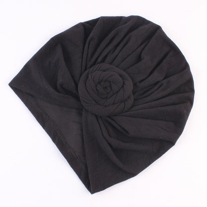 New Mommy And Me Cotton Blend Handmade Hat Women Caps Baby Girls Turban Hats Twist Knot Headwear Hair Accessories