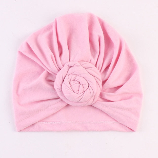 New Mommy And Me Cotton Blend Handmade Hat Women Caps Baby Girls Turban Hats Twist Knot Headwear Hair Accessories