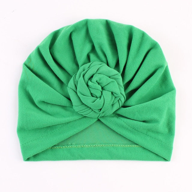 New Mommy And Me Cotton Blend Handmade Hat Women Caps Baby Girls Turban Hats Twist Knot Headwear Hair Accessories