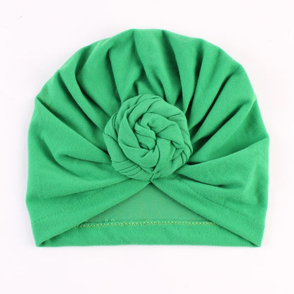 New Mommy And Me Cotton Blend Handmade Hat Women Caps Baby Girls Turban Hats Twist Knot Headwear Hair Accessories