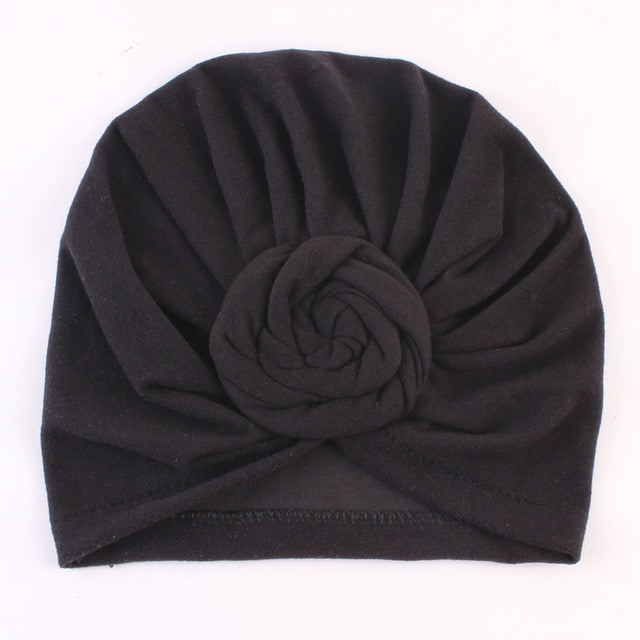 New Mommy And Me Cotton Blend Handmade Hat Women Caps Baby Girls Turban Hats Twist Knot Headwear Hair Accessories