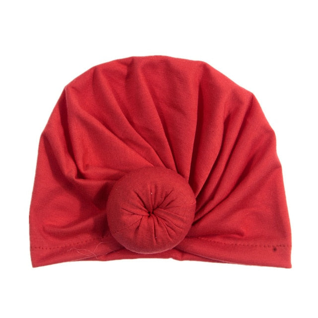 New Mommy And Me Cotton Blend Handmade Hat Women Caps Baby Girls Turban Hats Twist Knot Headwear Hair Accessories