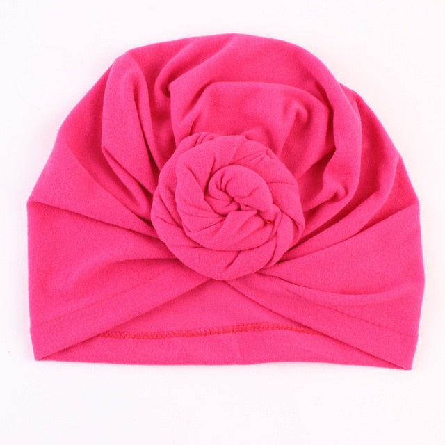 New Mommy And Me Cotton Blend Handmade Hat Women Caps Baby Girls Turban Hats Twist Knot Headwear Hair Accessories