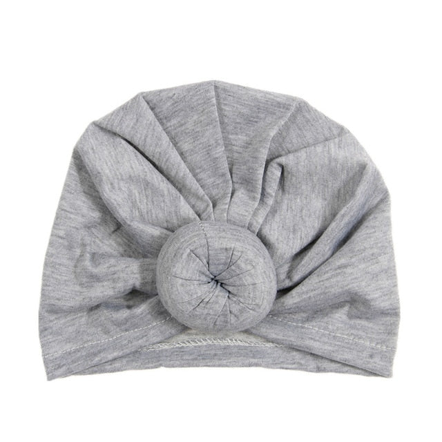New Mommy And Me Cotton Blend Handmade Hat Women Caps Baby Girls Turban Hats Twist Knot Headwear Hair Accessories