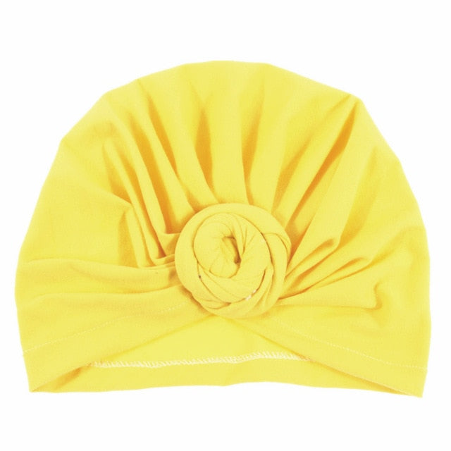 New Mommy And Me Cotton Blend Handmade Hat Women Caps Baby Girls Turban Hats Twist Knot Headwear Hair Accessories