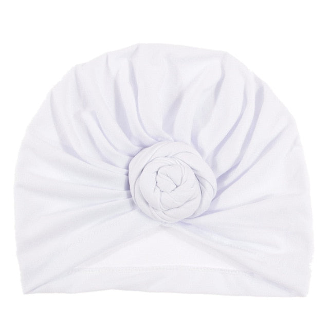 New Mommy And Me Cotton Blend Handmade Hat Women Caps Baby Girls Turban Hats Twist Knot Headwear Hair Accessories