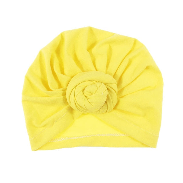 New Mommy And Me Cotton Blend Handmade Hat Women Caps Baby Girls Turban Hats Twist Knot Headwear Hair Accessories