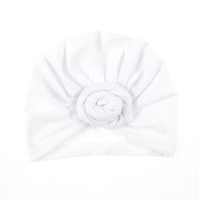 New Mommy And Me Cotton Blend Handmade Hat Women Caps Baby Girls Turban Hats Twist Knot Headwear Hair Accessories