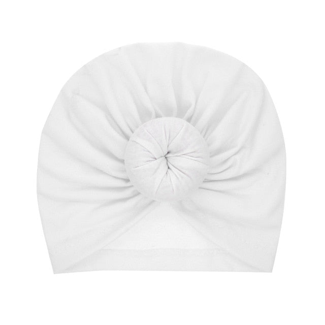 New Mommy And Me Cotton Blend Handmade Hat Women Caps Baby Girls Turban Hats Twist Knot Headwear Hair Accessories