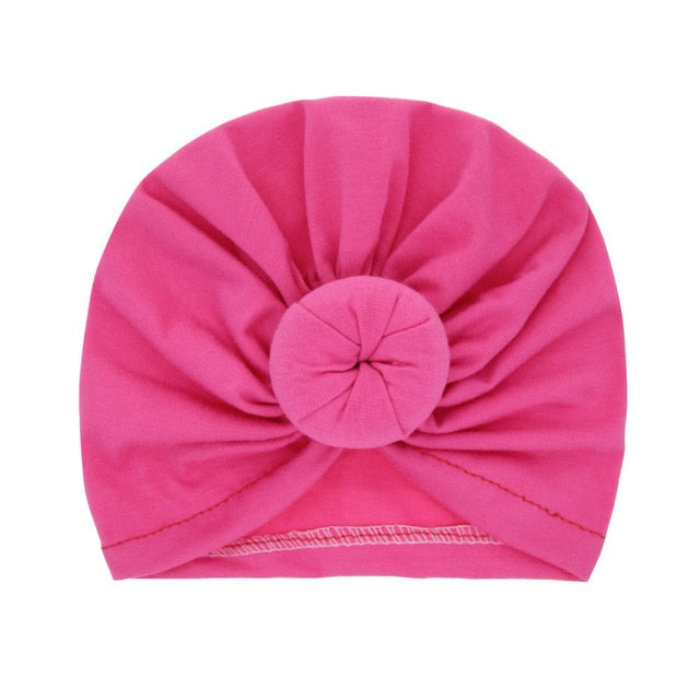 New Mommy And Me Cotton Blend Handmade Hat Women Caps Baby Girls Turban Hats Twist Knot Headwear Hair Accessories