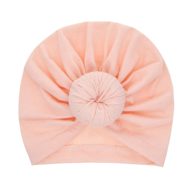 New Mommy And Me Cotton Blend Handmade Hat Women Caps Baby Girls Turban Hats Twist Knot Headwear Hair Accessories