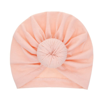 New Mommy And Me Cotton Blend Handmade Hat Women Caps Baby Girls Turban Hats Twist Knot Headwear Hair Accessories