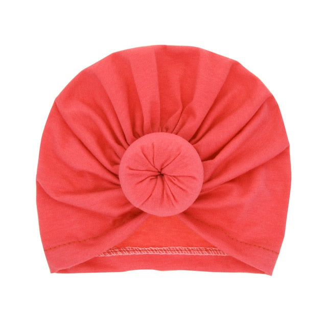 New Mommy And Me Cotton Blend Handmade Hat Women Caps Baby Girls Turban Hats Twist Knot Headwear Hair Accessories