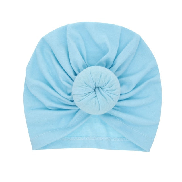 New Mommy And Me Cotton Blend Handmade Hat Women Caps Baby Girls Turban Hats Twist Knot Headwear Hair Accessories