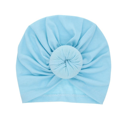 New Mommy And Me Cotton Blend Handmade Hat Women Caps Baby Girls Turban Hats Twist Knot Headwear Hair Accessories