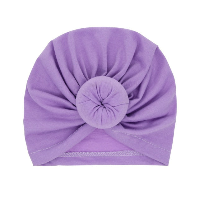 New Mommy And Me Cotton Blend Handmade Hat Women Caps Baby Girls Turban Hats Twist Knot Headwear Hair Accessories