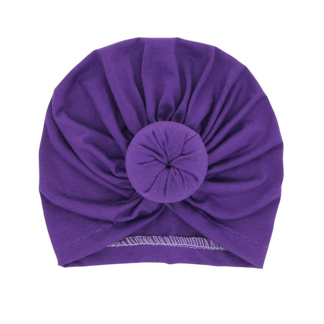 New Mommy And Me Cotton Blend Handmade Hat Women Caps Baby Girls Turban Hats Twist Knot Headwear Hair Accessories
