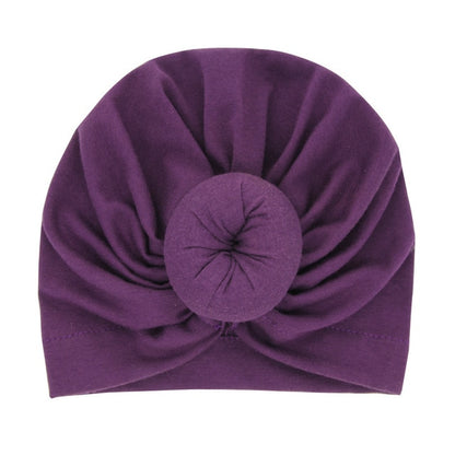 New Mommy And Me Cotton Blend Handmade Hat Women Caps Baby Girls Turban Hats Twist Knot Headwear Hair Accessories