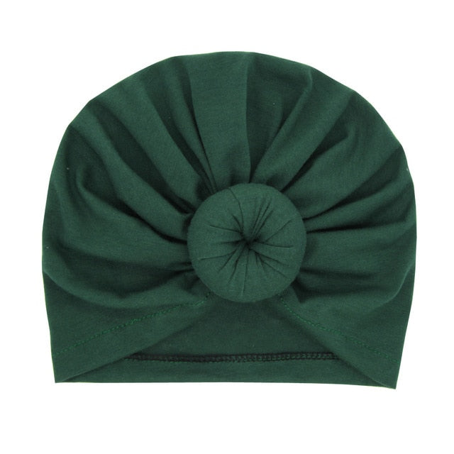 New Mommy And Me Cotton Blend Handmade Hat Women Caps Baby Girls Turban Hats Twist Knot Headwear Hair Accessories